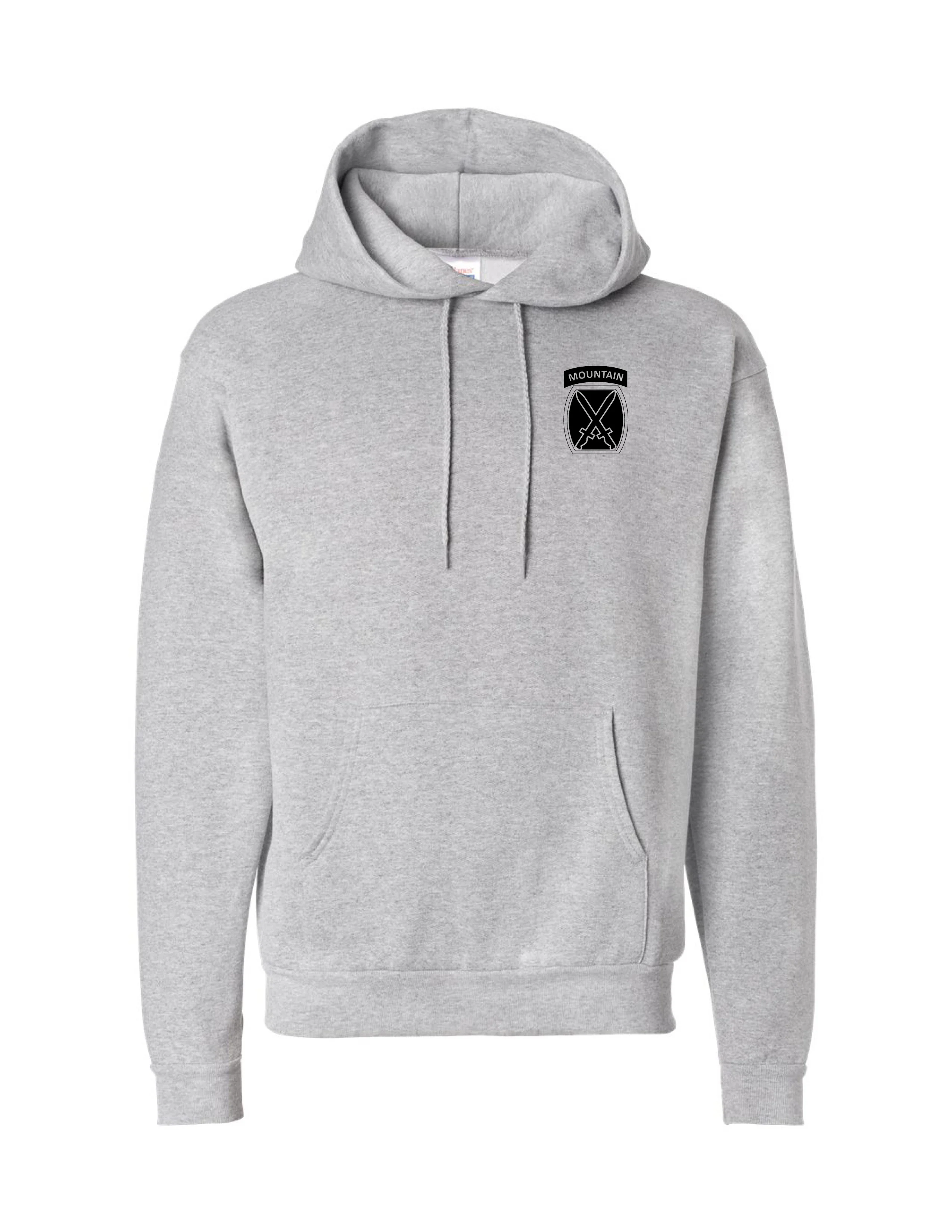 10th Mountain Hoodie (Gray) - Image 2