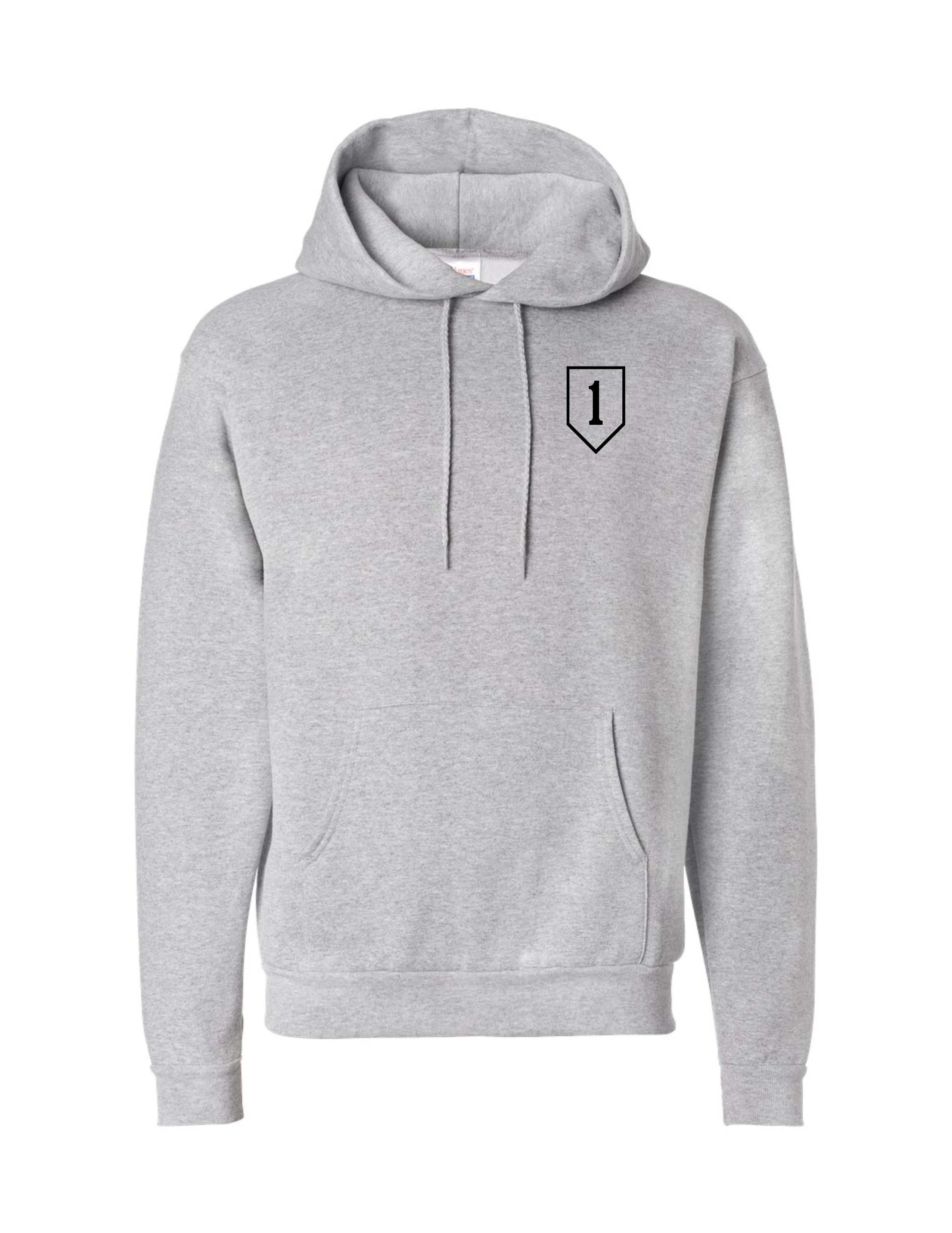 1st Infantry Hoodie (Gray) - Image 2
