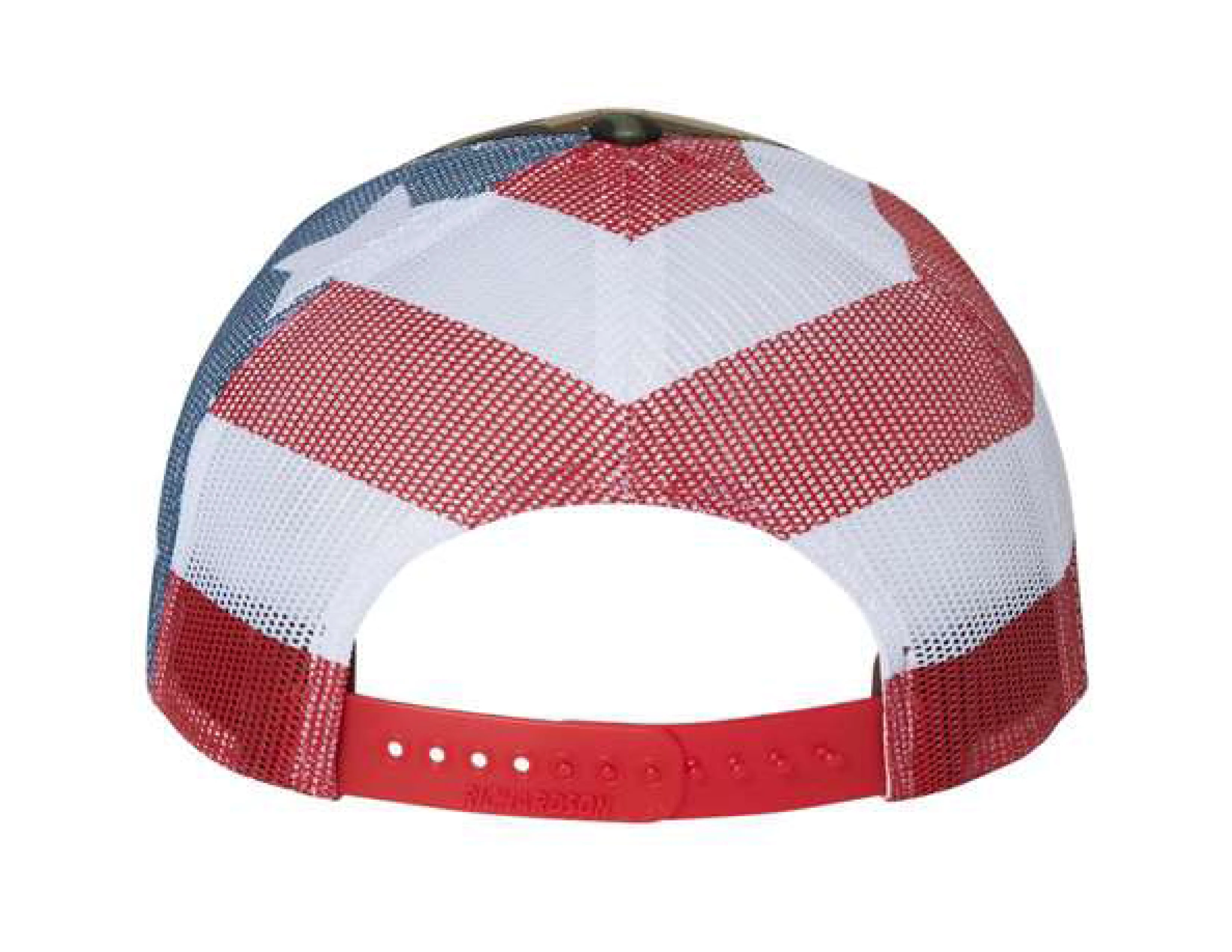 America Trucker Hat - White Text (GREEN CAMO/FLAG) - Image 3