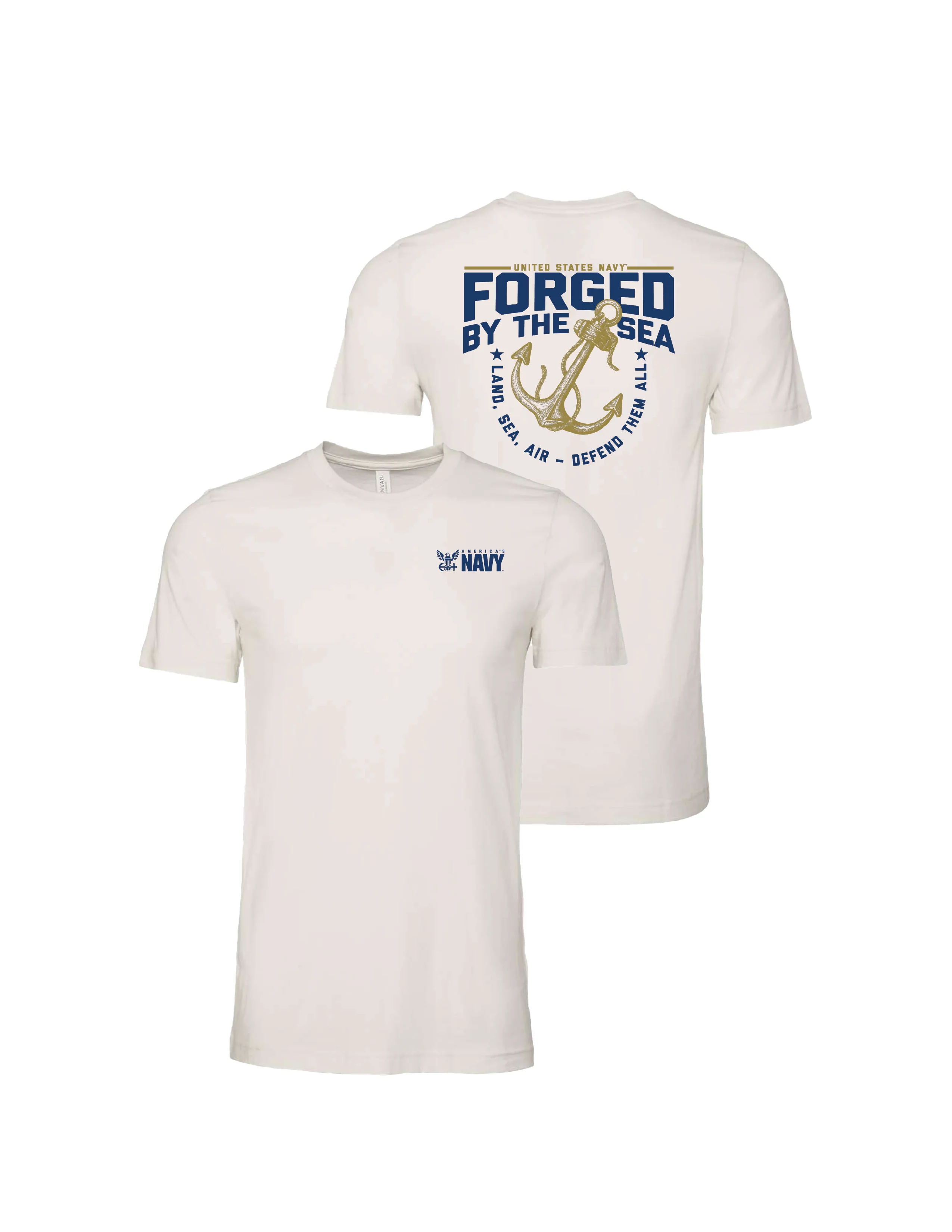 Anchor Forged By The Sea T-Shirt (Vintage White)