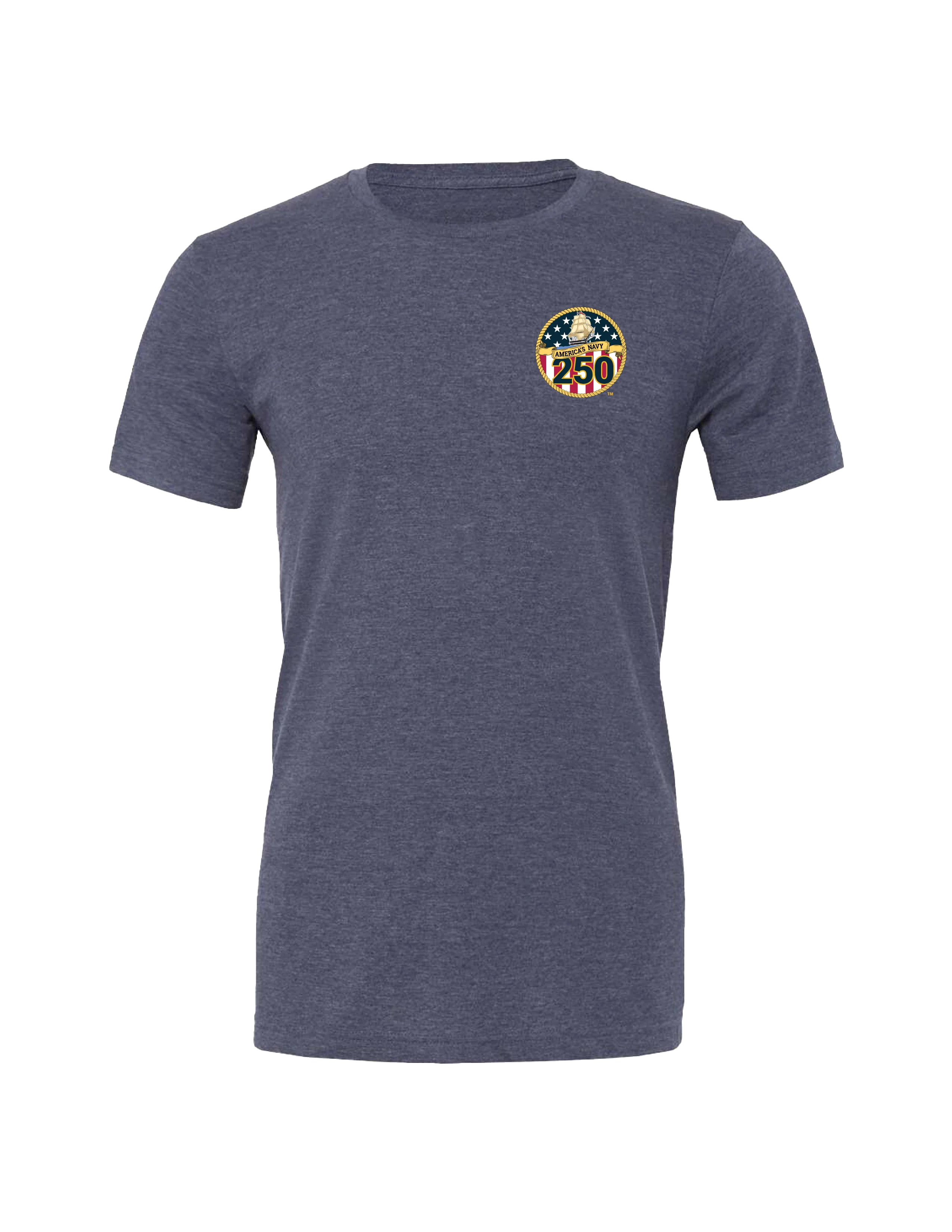 Navy 250th Birthday T-Shirt (Heather Navy) - Image 3