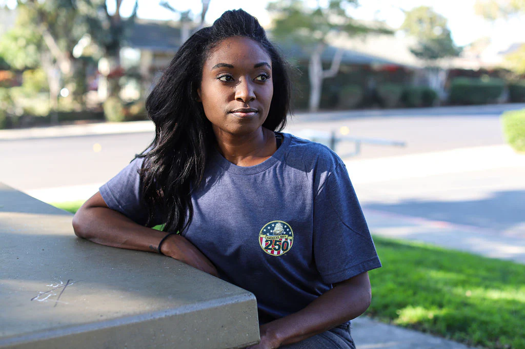 Navy 250th Birthday T-Shirt (Heather Navy) - Image 6
