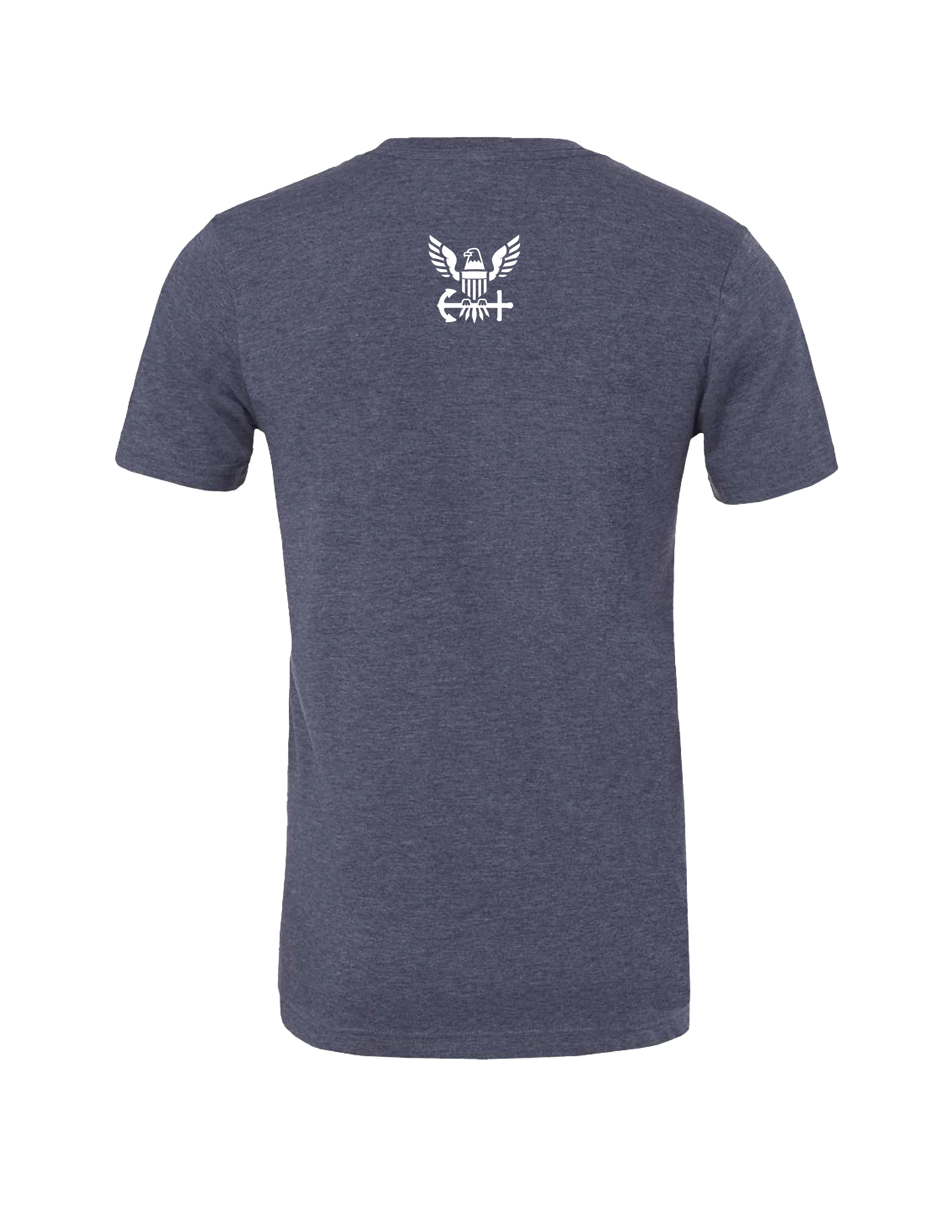 Navy Honor Courage Commitment T-Shirt (Heather Navy) - Image 3