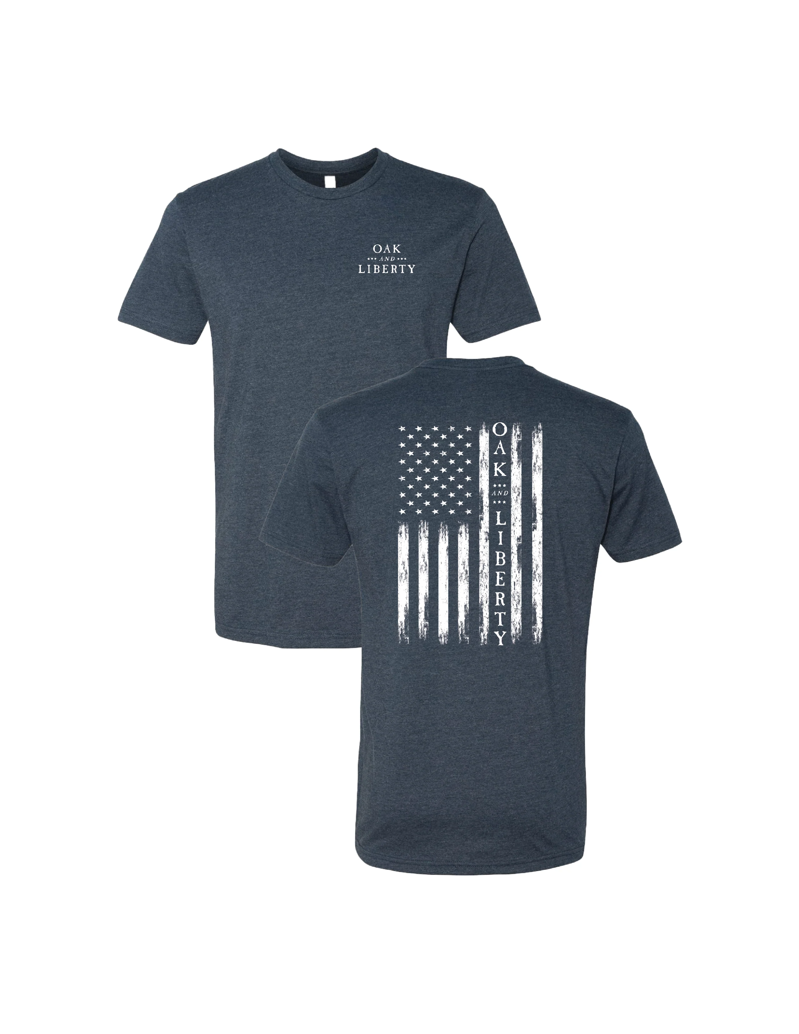 Oak and Liberty Flag T-Shirt, Navy