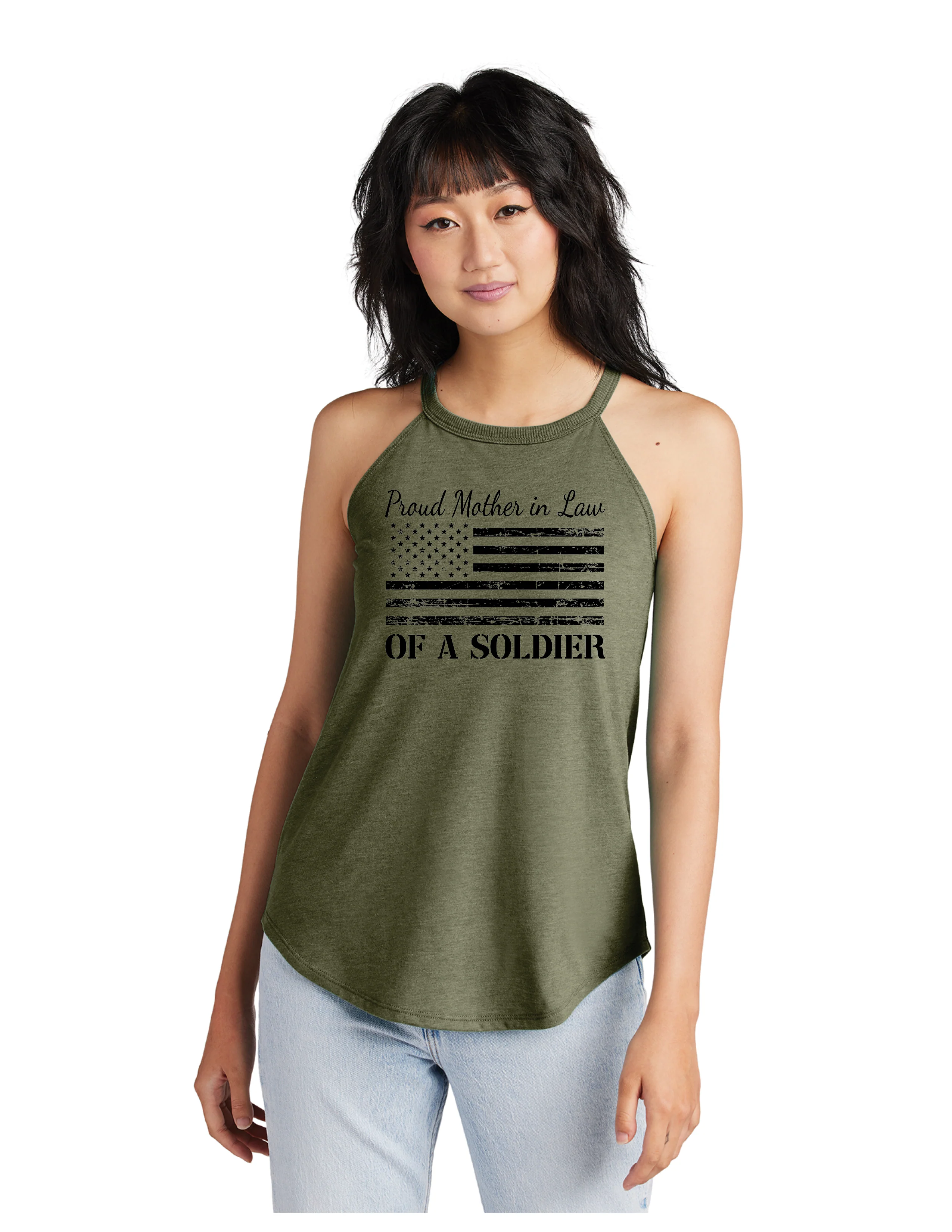 Proud Mother-in-law of a Soldier Tank (Green) - Image 2