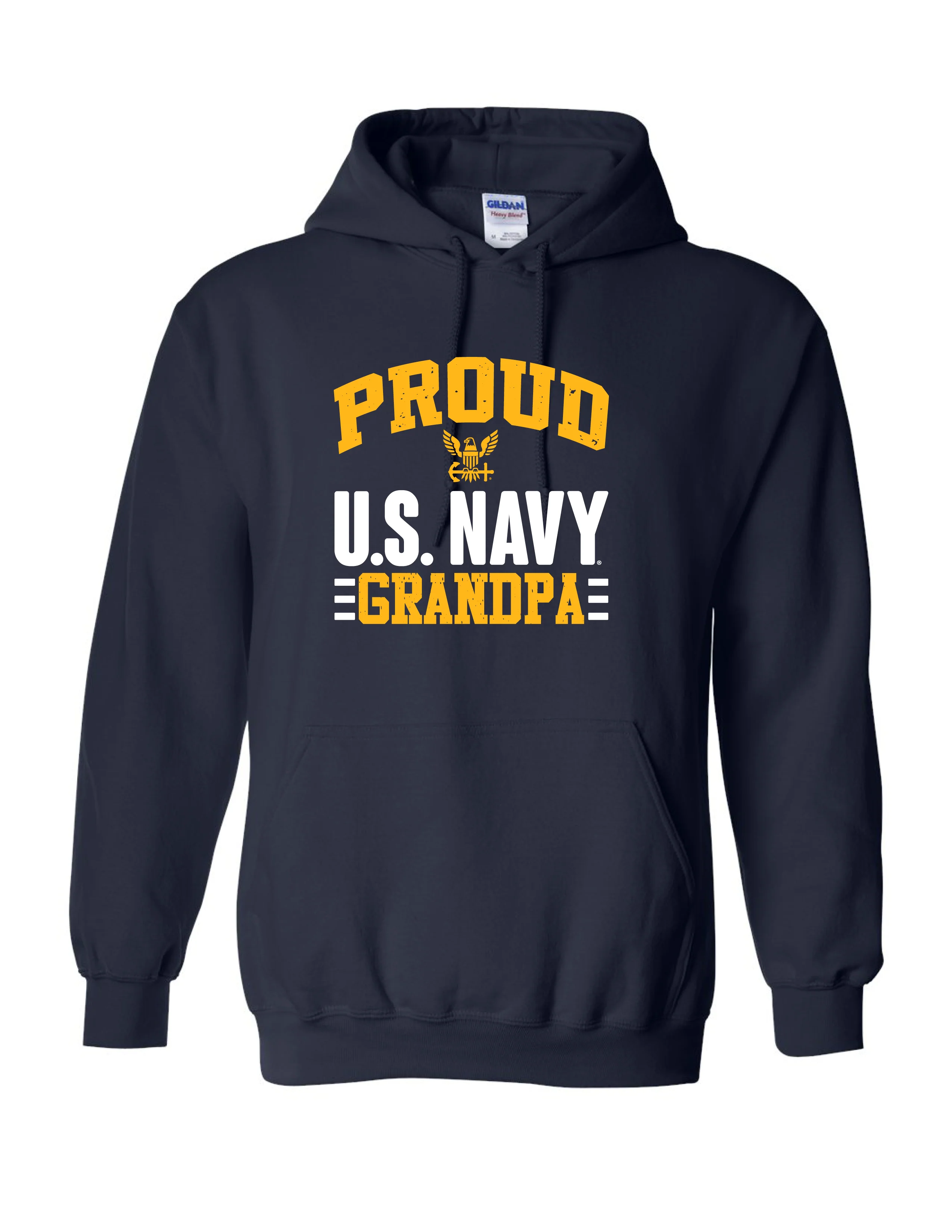 Proud U.S. Navy Grandpa Hoodie (Navy)
