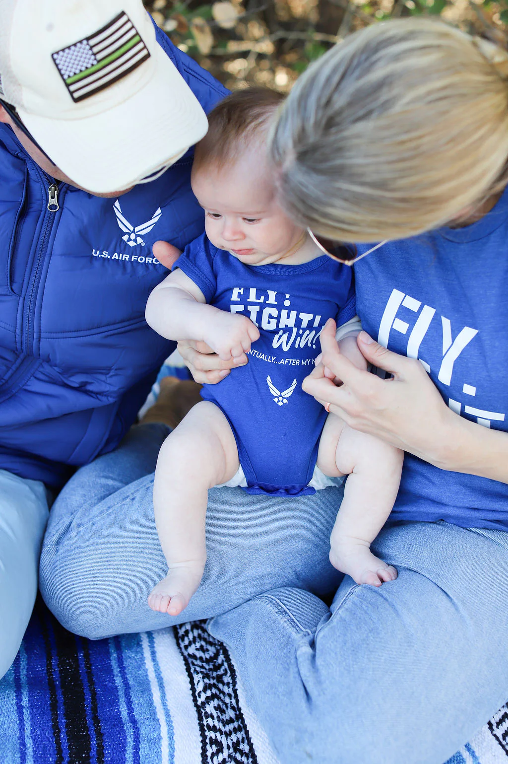 U.S. Air Force Infant Onesie | Royal Blue - Image 4