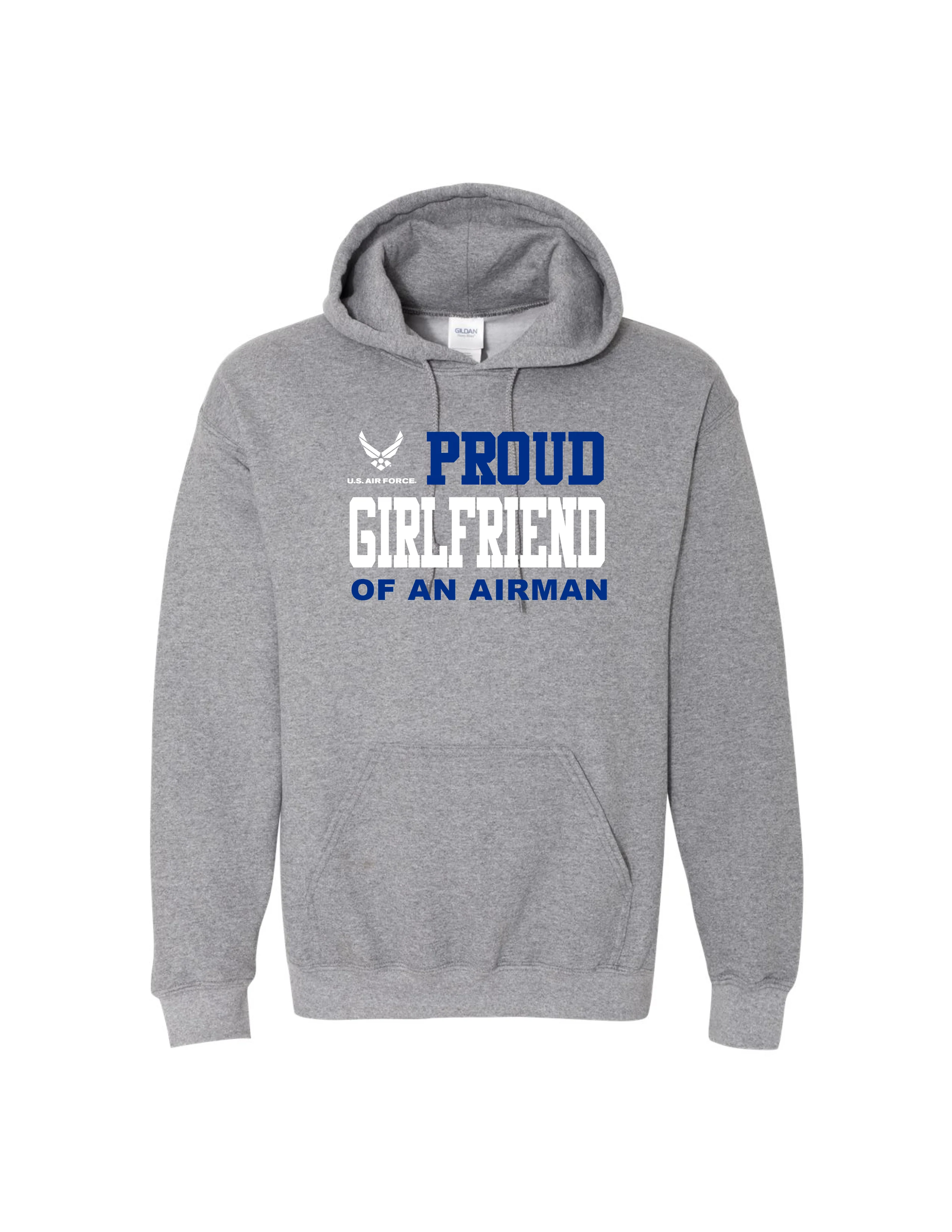 U.S. Air Force Proud Girlfriend Hoodie (Graphite Heather)