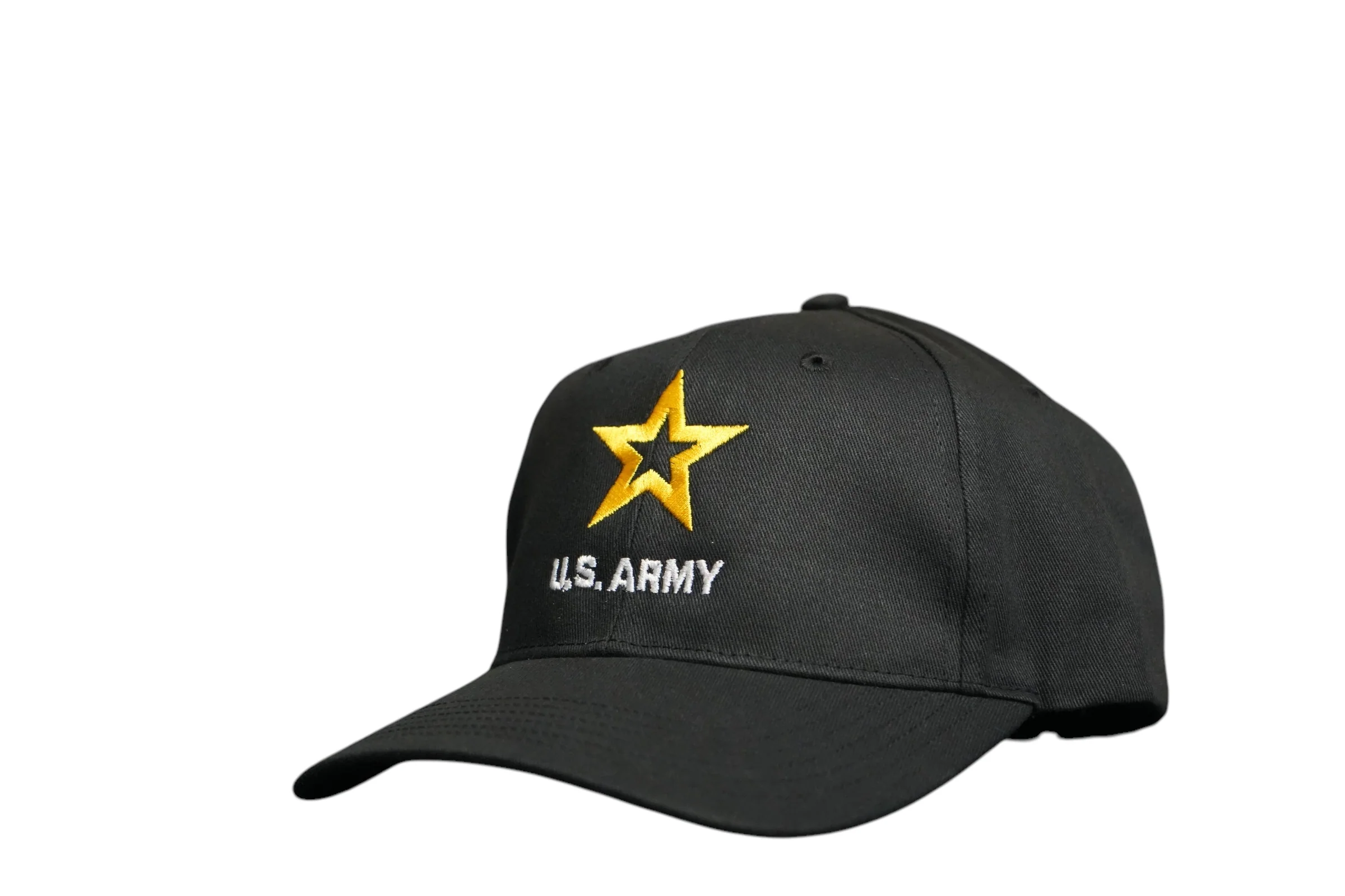 U.S. Army Casual Structured Hat - Black - Stacked Logo