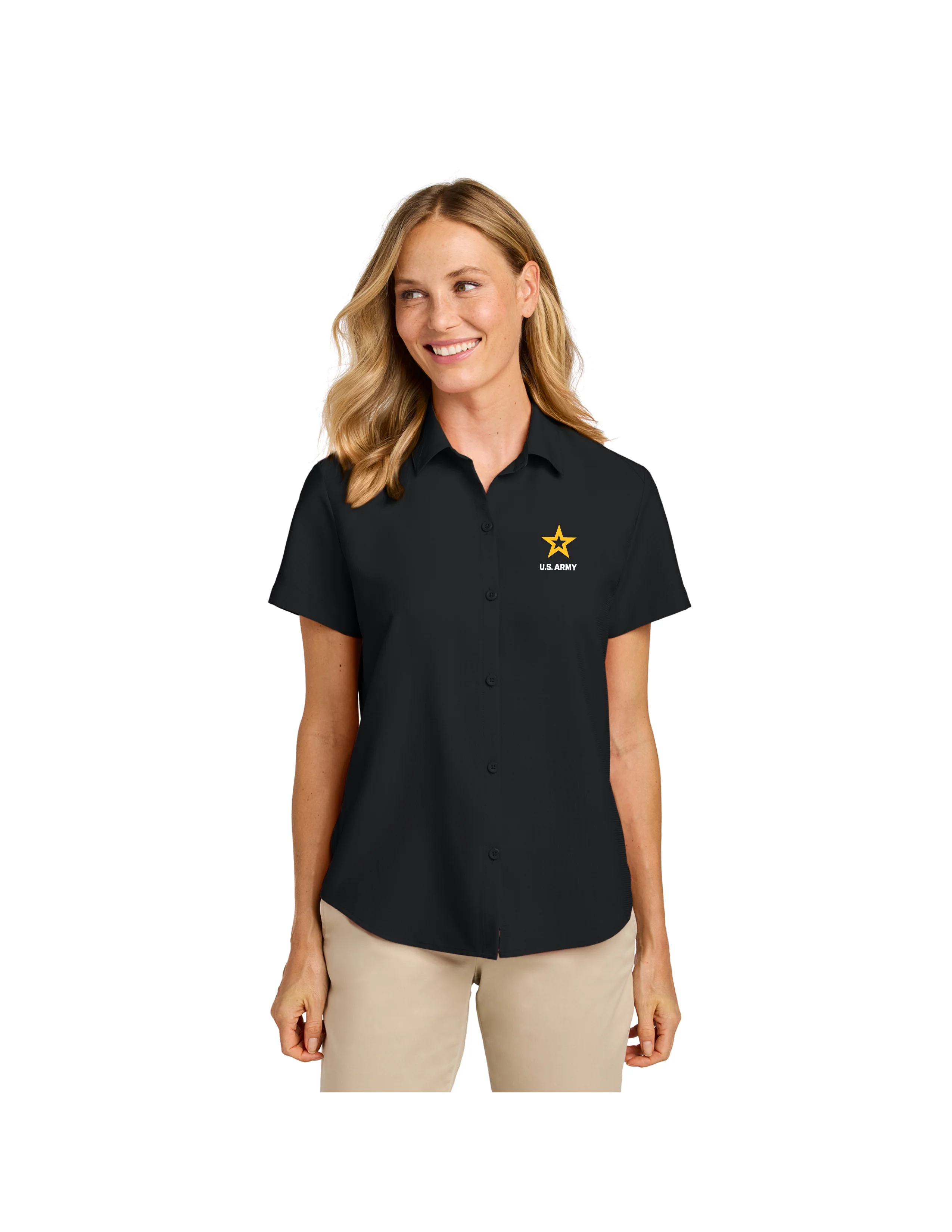 U.S. Army UV Camp Shirt LADIES (Black) - Image 3