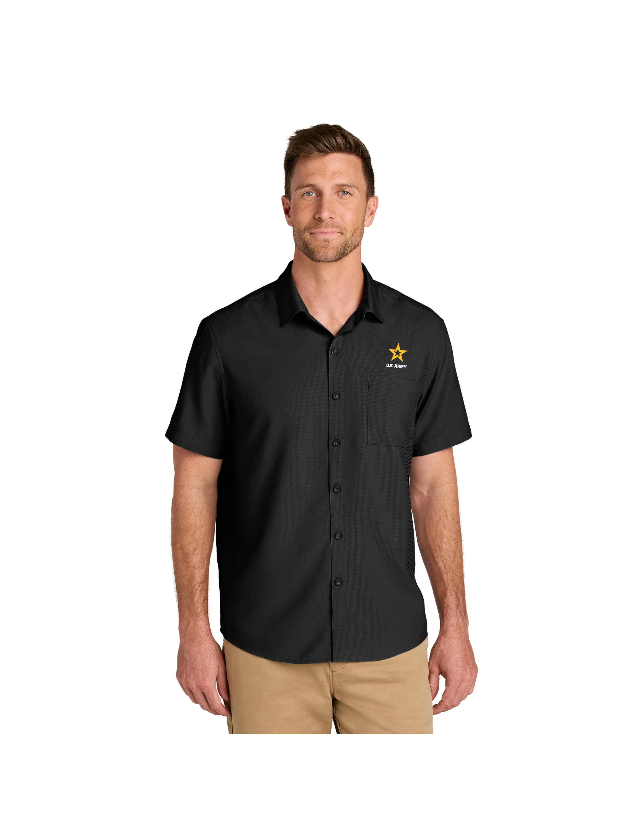 U.S. Army UV Camp Shirt MENS (Black) - Image 3