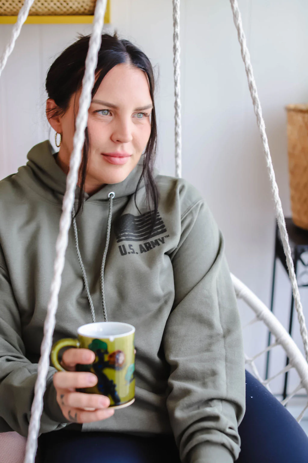 U.S. Army This We'll Defend Hoodie (Military Green) - Image 4