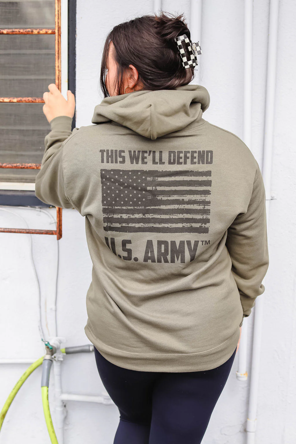 U.S. Army This We'll Defend Hoodie (Military Green) - Image 5