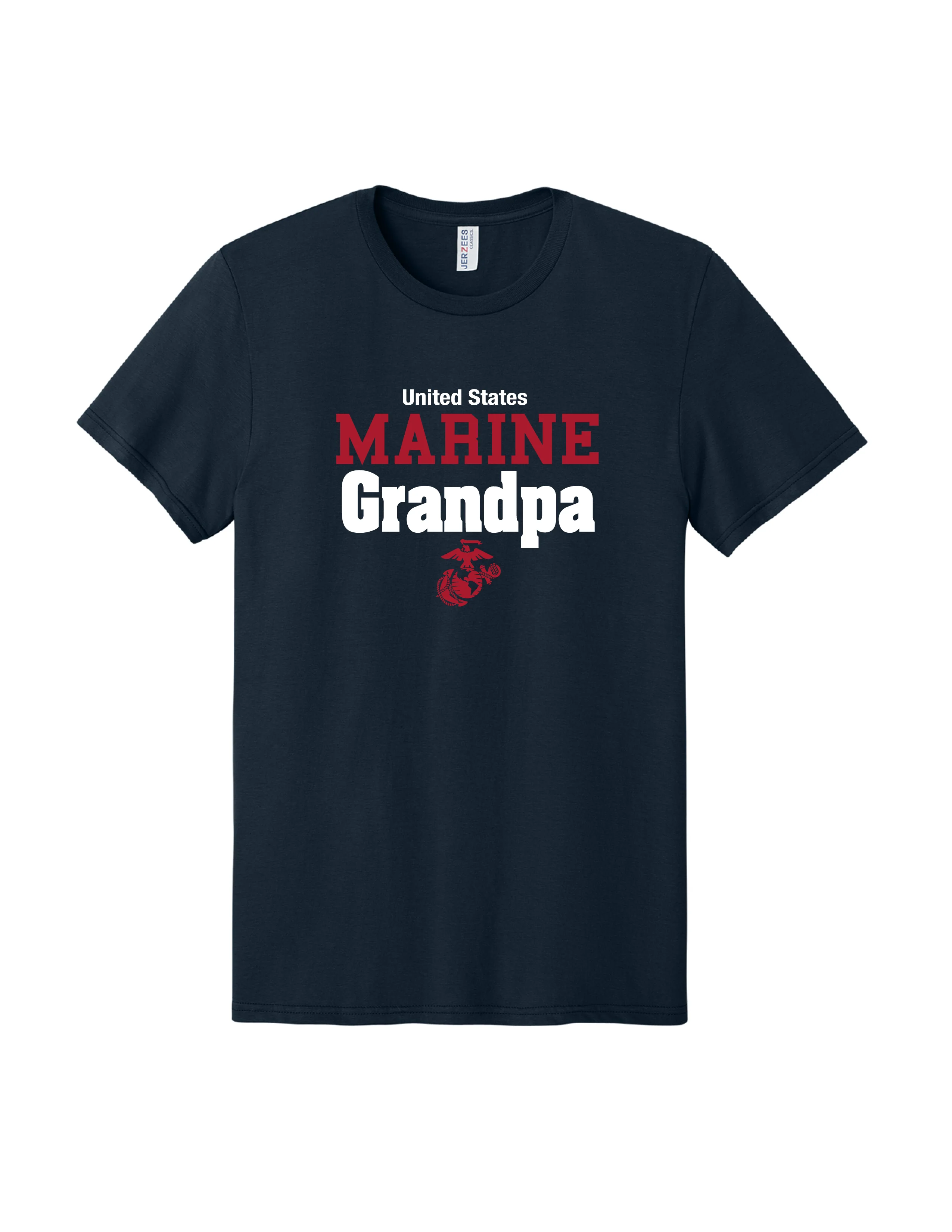 United States Marine Grandpa T-Shirt - Navy