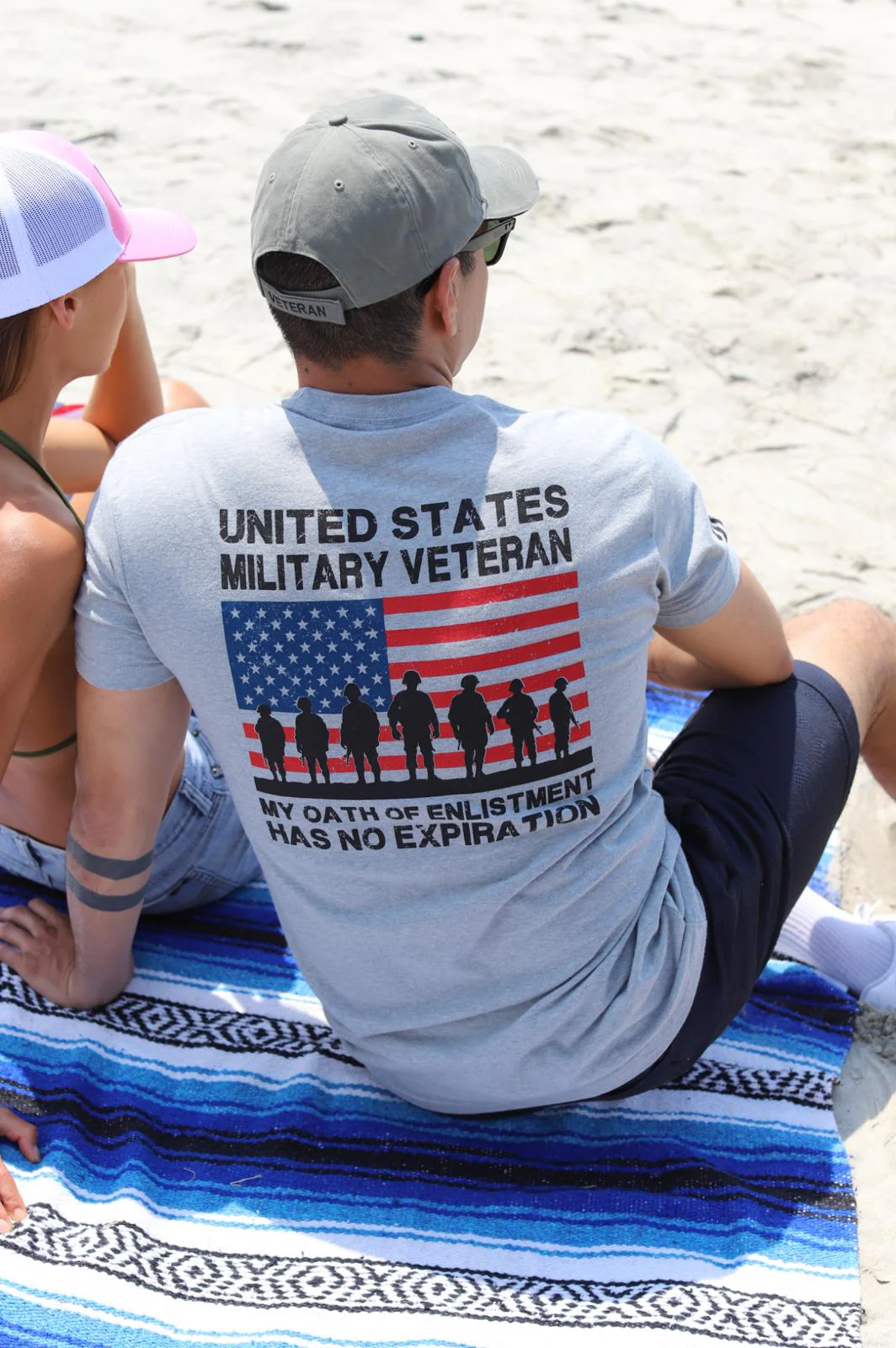 United States Military My Oath Veteran T-Shirt (Grey) - Image 4