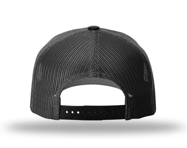 USA Flag Patch Hat, Richardson 112PFP Five Panel Trucker | Black/Stars and Stripes - Image 2